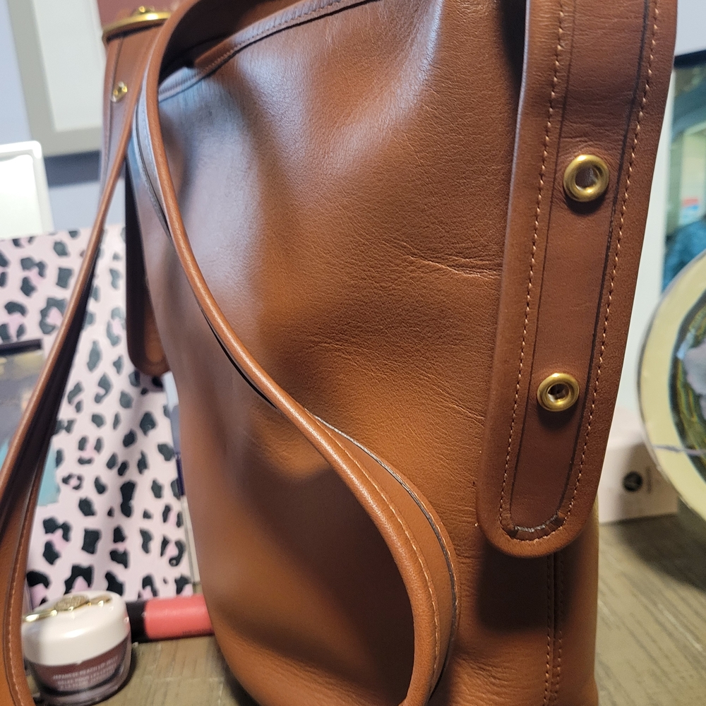 Coach Tan Leather Shoulder Bag